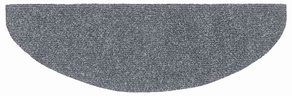 Schodové rohože samolepicí 5 ks 65 x 21 x 4 cm světle šedé, půlkulaté, velké 149704