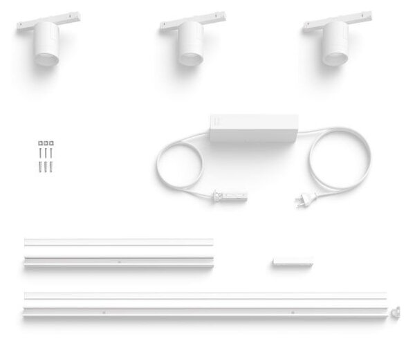 8719514407862 Philips Hue White and Color Ambiance Perifo LED nástěnné svítidlo bodové - souprava 15,6W/3x490lm 2000-6500K+RGB bílé