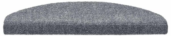 Schodové rohože samolepicí 5 ks 65 x 21 x 4 cm světle šedé, půlkulaté, velké 149704