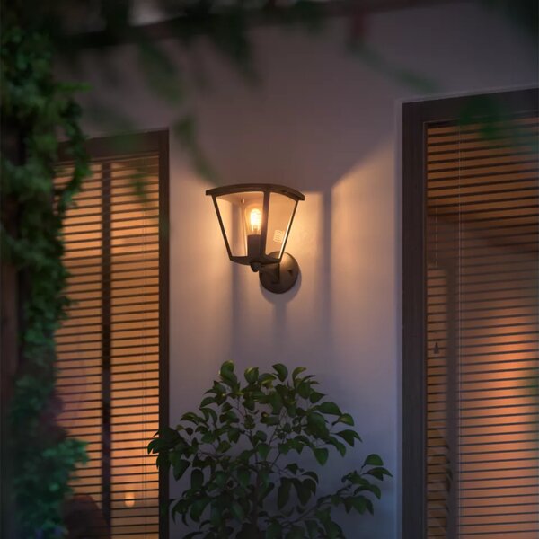 Philips HUE White INARA nástěnné eteriérové svítidlo LED E27 7W 550lm 2100K IP44 černé