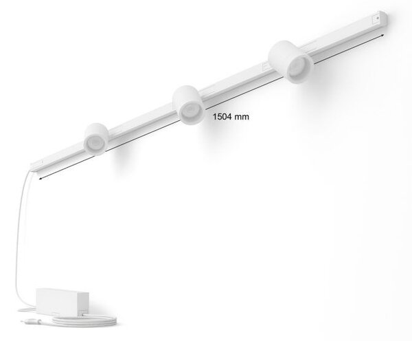 8719514407862 Philips Hue White and Color Ambiance Perifo LED nástěnné svítidlo bodové - souprava 15,6W/3x490lm 2000-6500K+RGB bílé