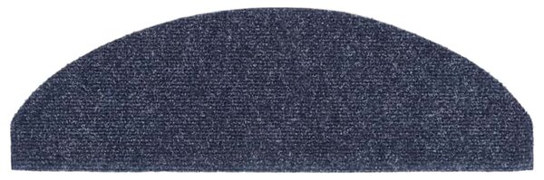 Schodové rohože samolepicí 15 ks 65 x 21 x 4 cm modré, půlkulaté, velké 132701