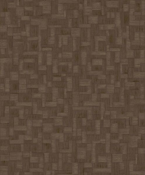 Geometrická vliesová tapeta na zeď, kávově hnědá, A85205, Structured Walls, Grandeco