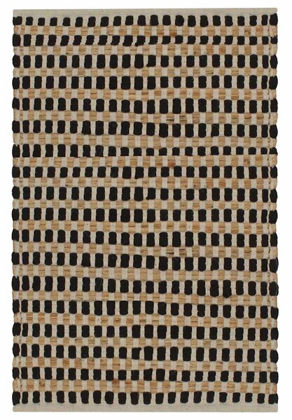 Koupelnová předložka z juty 160 x 230 cm přírodní a černá 133220