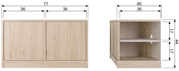-25 % Dny MOMENTI– WOOOD Dubová modulární skříňka Modulair 44 x 77 cm
