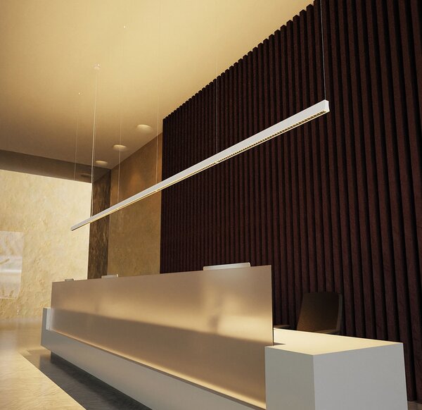 Mantra 7540 Hanok, lineární bílé závěsné svítidlo LED 38W 3000K 50°, délka 120cm