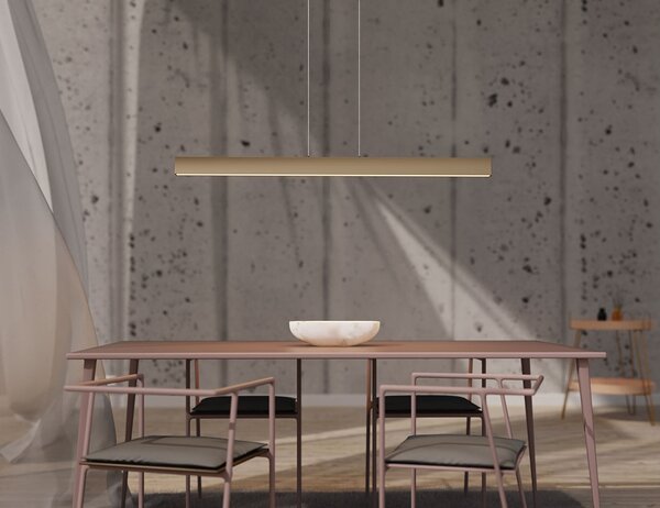 Mantra 7569 Hanok, lineární béžové závěsné svítidlo LED 38W 3000K 110°, délka 120cm
