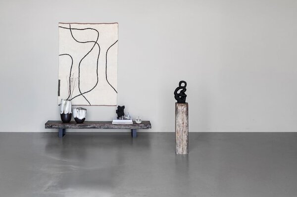 Slonovinový pratelný bavlněný koberec 100x140 cm Shadow – Mette Ditmer Denmark