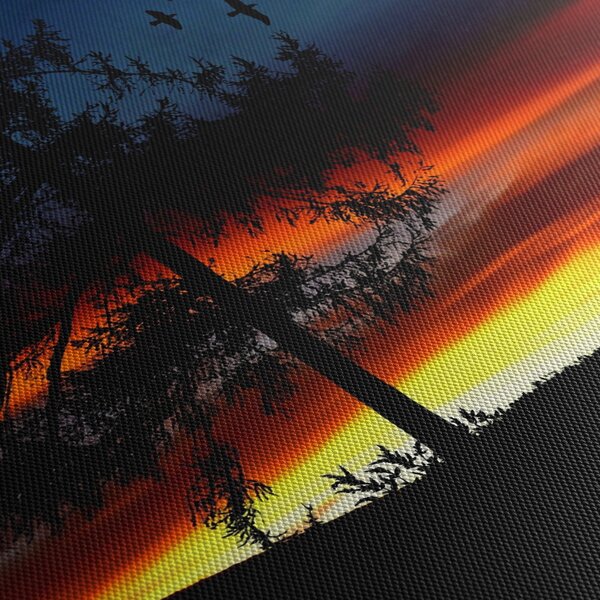 Obraz - Silueta vlka (70x50 cm)