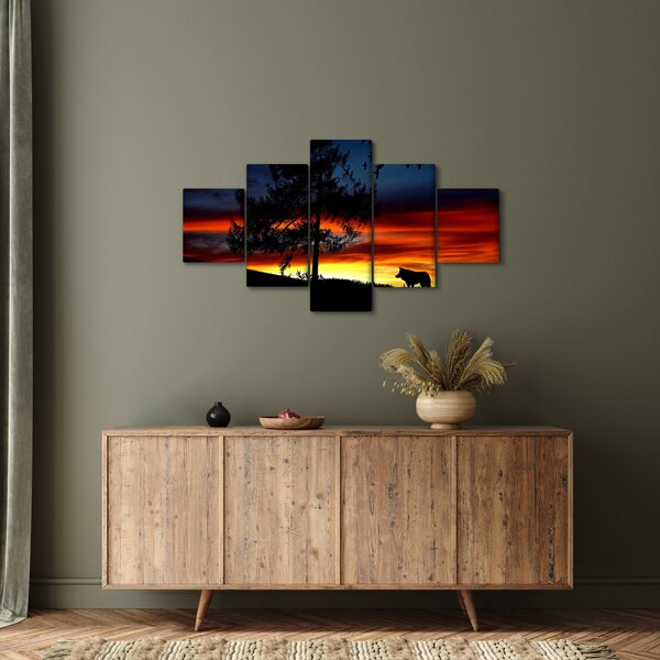 Obraz - Silueta vlka (125x70 cm)