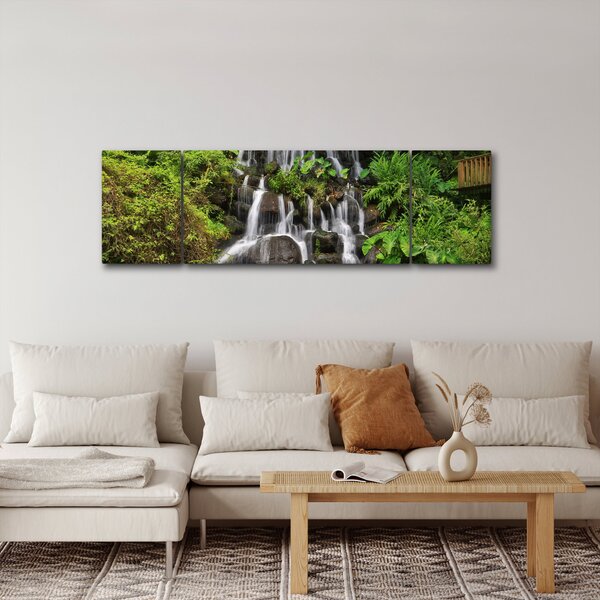 Obraz vodopádů v tropickém lese (170x50 cm)