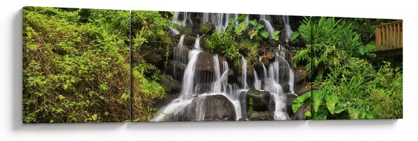 Obraz vodopádů v tropickém lese (170x50 cm)