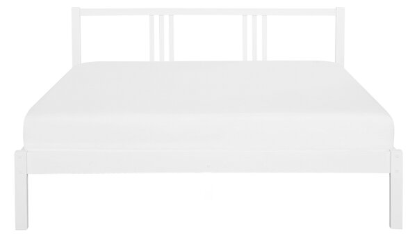 Postel Borovicové dřevo VANNES 140 x 200 cm Bílá