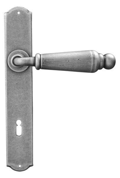 GALBUSERA Kovaná klika na dveře model 2400 - PZ, 90 mm, manganově šedá