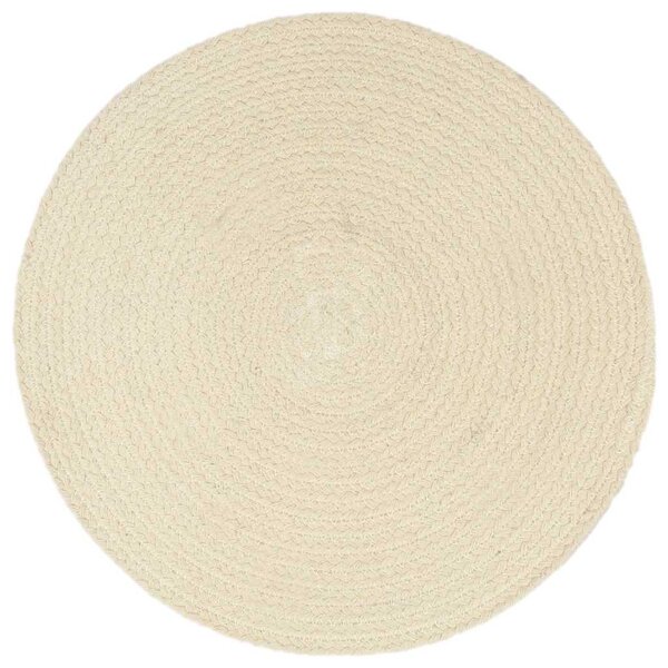 Prostírání 4 ks přírodní 38 cm kulaté bavlna 133842