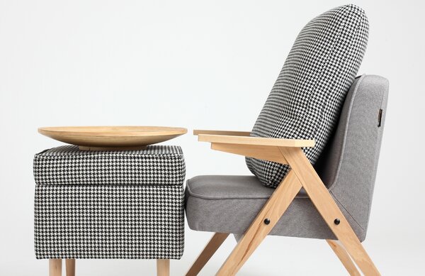 Nordic Design Ocelově šedé látkové křeslo Vinnie