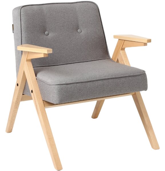 Nordic Design Ocelově šedé látkové křeslo Vinnie
