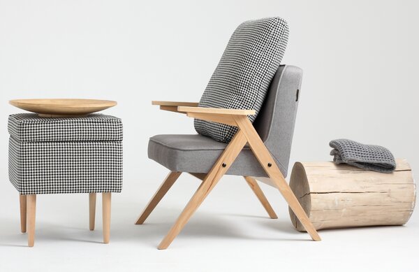 Nordic Design Ocelově šedé látkové křeslo Vinnie