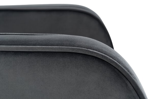 Nordic Design Tmavě šedé sametové křeslo Doble