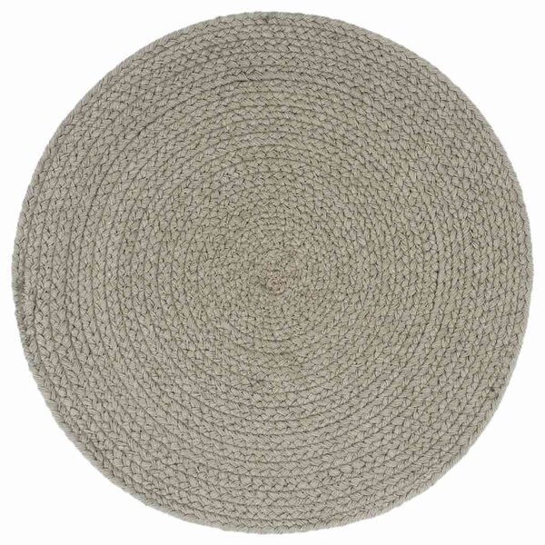 Prostírání 6 ks šedé 38 cm kulaté bavlna 133849