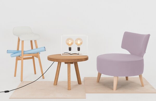 Nordic Design Růžové sametové křeslo Full