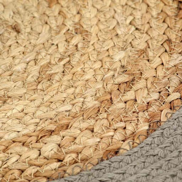 Prostírání 4 ks přírodní a šedé 38 cm juta a bavlna 133860