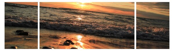 Obraz - Západ slunce do oceánu (170x50 cm)