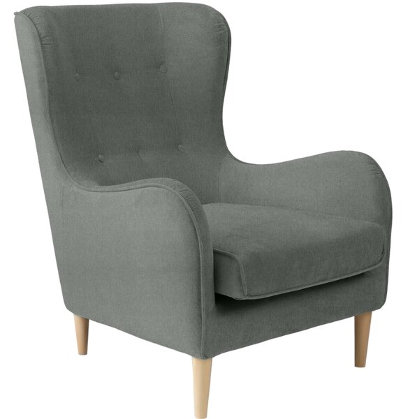 Nordic Design Ocelově šedé látkové křeslo Alta