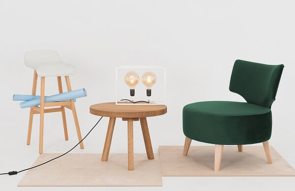 Nordic Design Tmavě zelené sametové křeslo Full