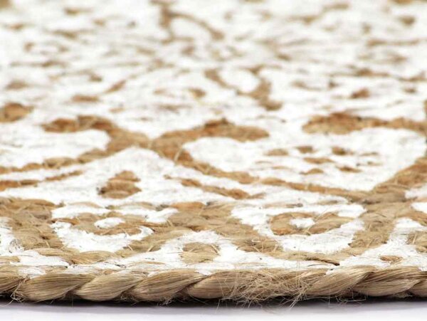 Prostírání 6 ks bílé 38 cm kulaté juta 133867