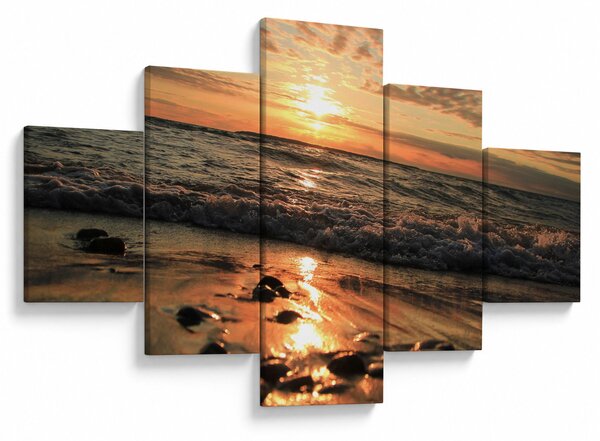 Obraz - Západ slunce do oceánu (125x70 cm)