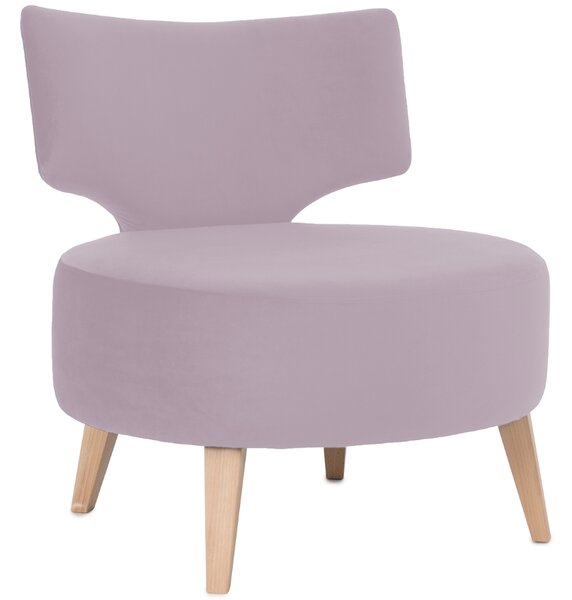 Nordic Design Růžové sametové křeslo Full