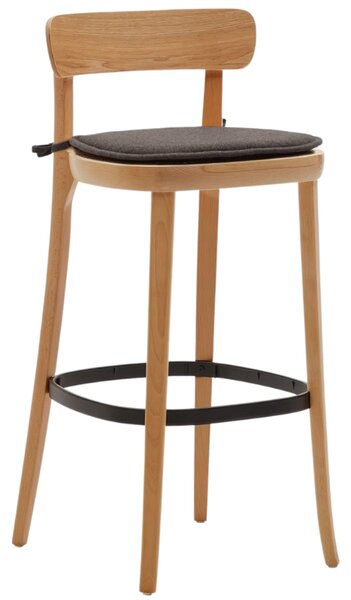 Tmavě šedý podsedák Kave Home Romane 43 x 43 cm