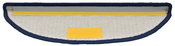 Schodové rohože 15 ks 56 x 17 x 3 cm modré, půlkulaté 133883