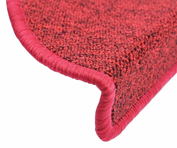 Schodové rohože 10 ks 56 x 17 x 3 cm červené půlkulaté 149745
