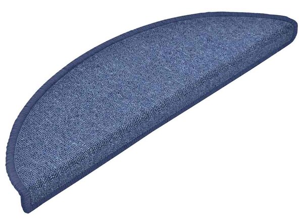 Schodové rohože 15 ks 56 x 17 x 3 cm modré, půlkulaté 133883