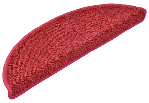 Schodové rohože 10 ks 56 x 17 x 3 cm červené půlkulaté 149745