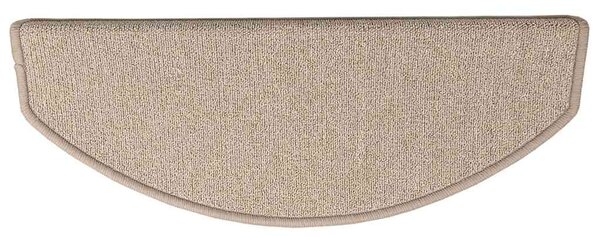 Schodové rohože 10 ks 56 x 17 x 3 cm béžové, půlkulaté 149747
