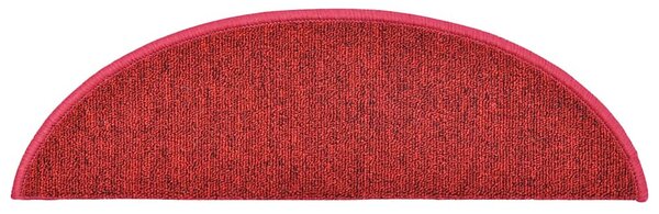 Schodové rohože 10 ks 56 x 17 x 3 cm červené půlkulaté 149745