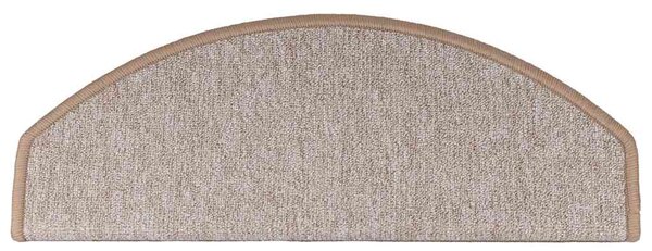 Schodové rohože 15 ks 65 x 24 x 4 cm světle hnědé, půlkulaté, velké 133886