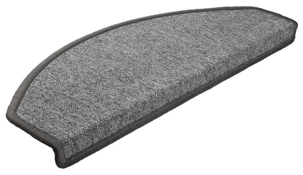 Schodové rohože 10 ks 65 x 24 x 4 cm tmavě šedé, půlkulaté, velké 149753