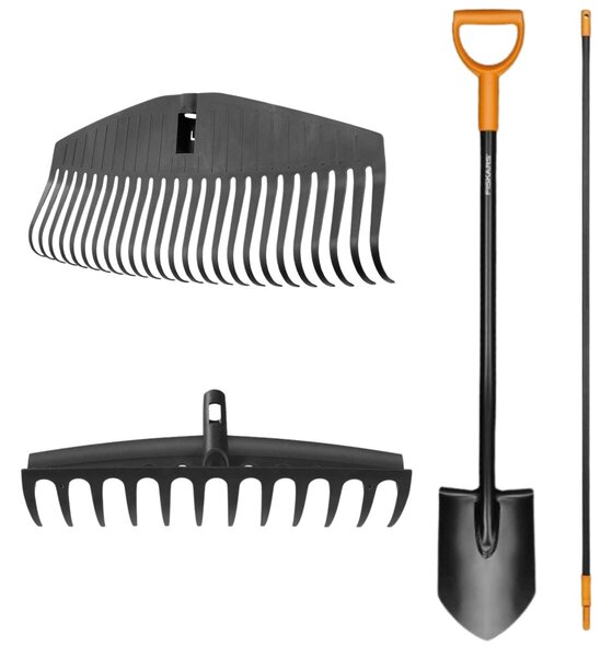 SET FISKARS Solid™ 4 ks 1x rýč + 2x hrábě + 1x násada