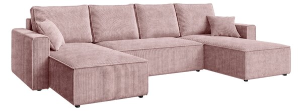 Rohová sedací souprava U Cordova U (růžová) (L). Akce -15%. 1153223
