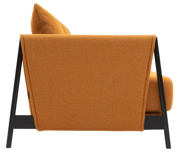 Oranžová bouclé rozkládací dvoumístná pohovka Softline Madison 209 cm