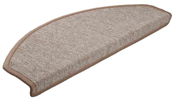 Schodové rohože 15 ks 65 x 24 x 4 cm světle hnědé, půlkulaté, velké 133886