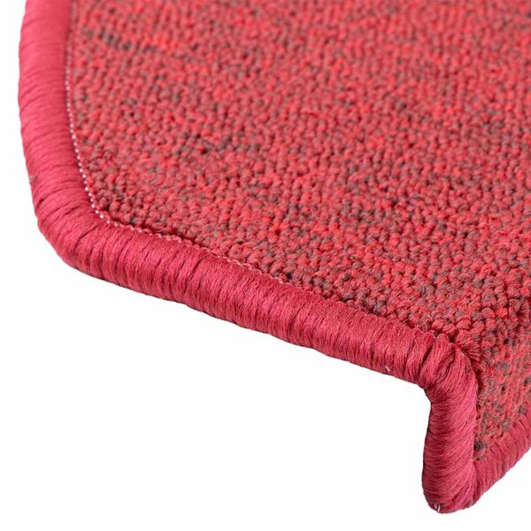 Schodové rohože 10 ks 65 x 24 x 4 cm červené půlkulaté velké 149761