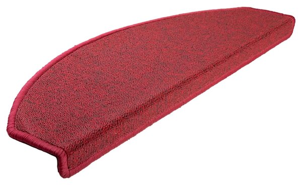 Schodové rohože 10 ks 65 x 24 x 4 cm červené půlkulaté velké 149761