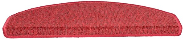Schodové rohože 10 ks 65 x 24 x 4 cm červené půlkulaté velké 149761