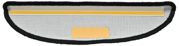 Schodové rohože 15 ks 56 x 17 x 3 cm černé, půlkulaté 133893