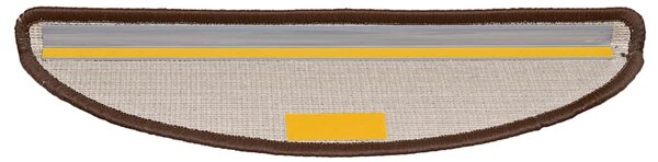Schodové rohože 15 ks 56 x 17 x 3 cm hnědé půlkulaté 133895